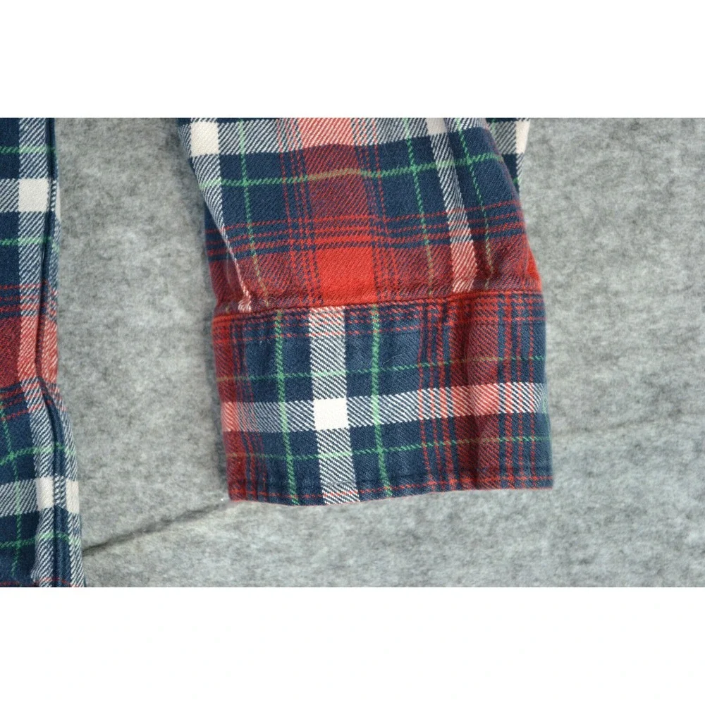 Polo‎ Ralph Lauren Red Plaid LS Button Down Front Flannel Shirt Mens Size XL